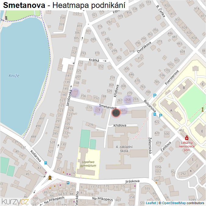 Mapa Smetanova - Firmy v ulici.