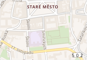 Smiřických v obci Jičín - mapa ulice
