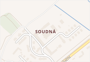 Soudná v obci Jičín - mapa části obce