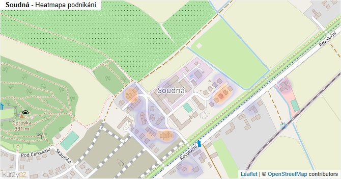 Soudná - mapa podnikání