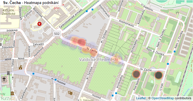 Sv. Čecha - mapa podnikání