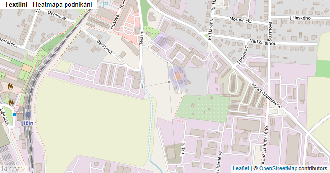 Textilní - mapa podnikání