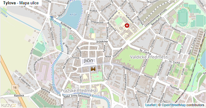 Tylova - mapa ulice