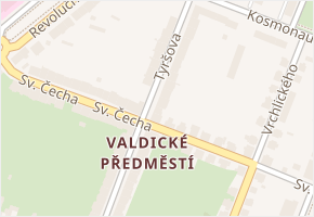 Tyršova v obci Jičín - mapa ulice