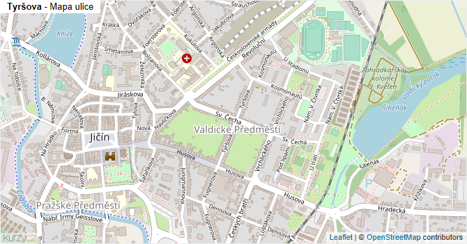 Tyršova - mapa ulice