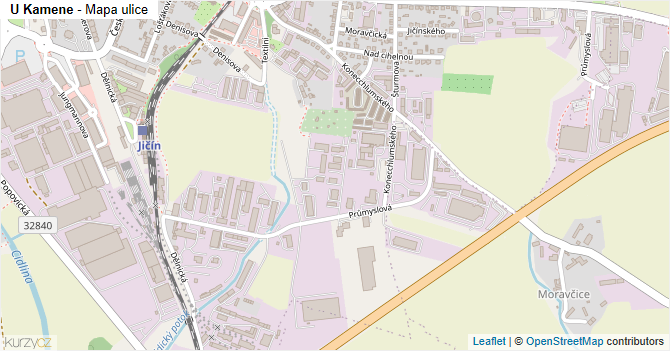 U Kamene - mapa ulice