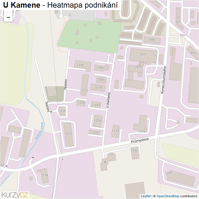 Mapa U Kamene - Firmy v ulici.