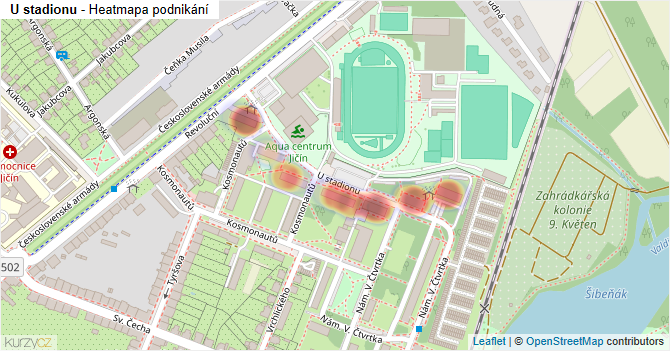 U stadionu - mapa podnikání