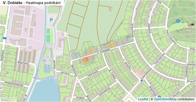 V. Dobiáše - mapa podnikání