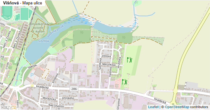 Višňová - mapa ulice