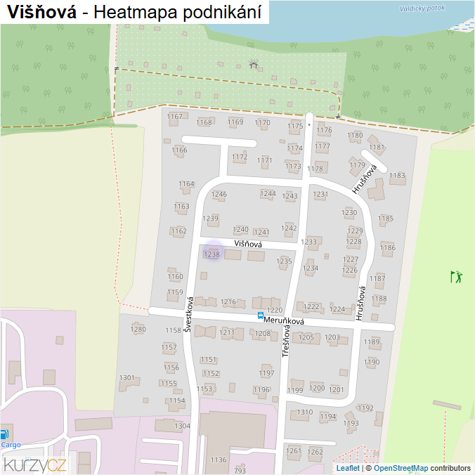 Mapa Višňová - Firmy v ulici.