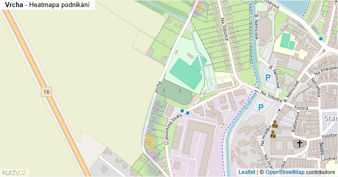 Vrcha - mapa podnikání