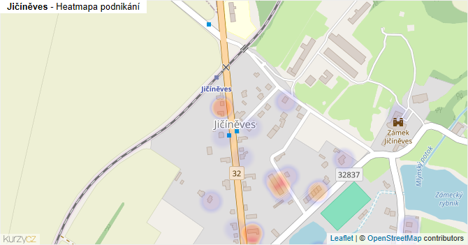 Jičíněves - mapa podnikání