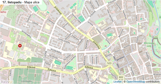 17. listopadu - mapa ulice