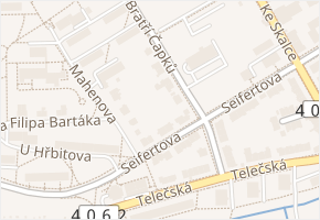 Bratří Čapků v obci Jihlava - mapa ulice