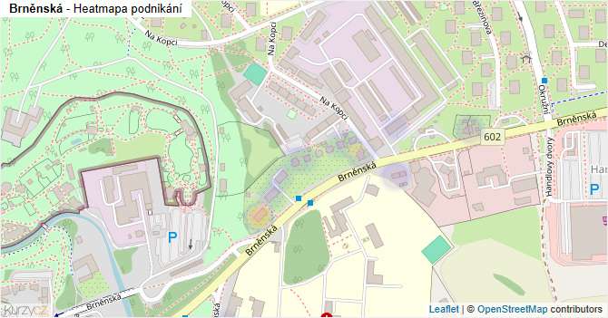 Brněnská - mapa podnikání
