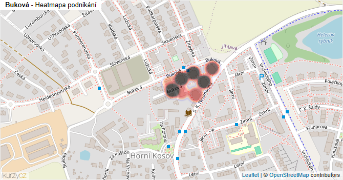 Buková - mapa podnikání