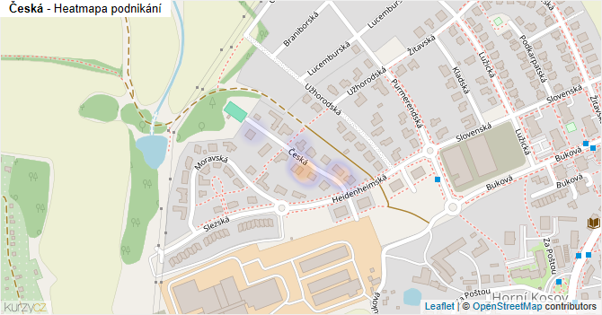 Česká - mapa podnikání