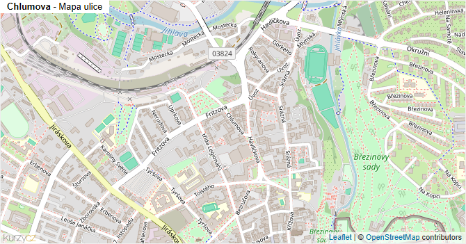 Chlumova - mapa ulice