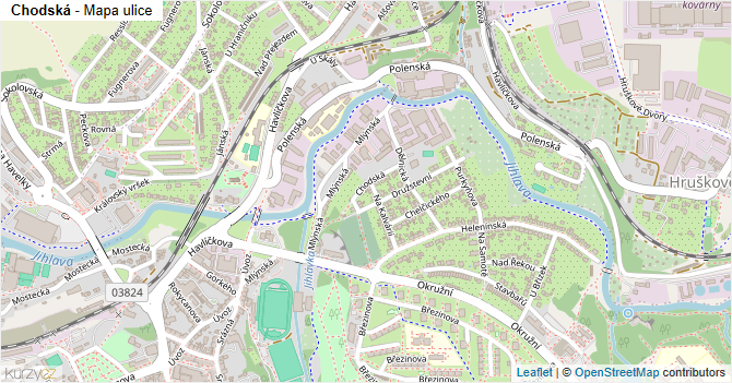 Chodská - mapa ulice
