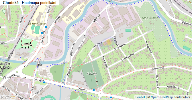 Chodská - mapa podnikání