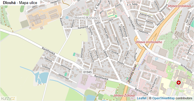 Dlouhá - mapa ulice