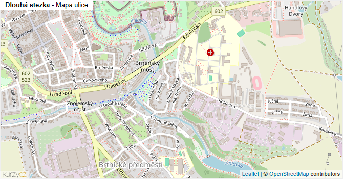 Dlouhá stezka - mapa ulice