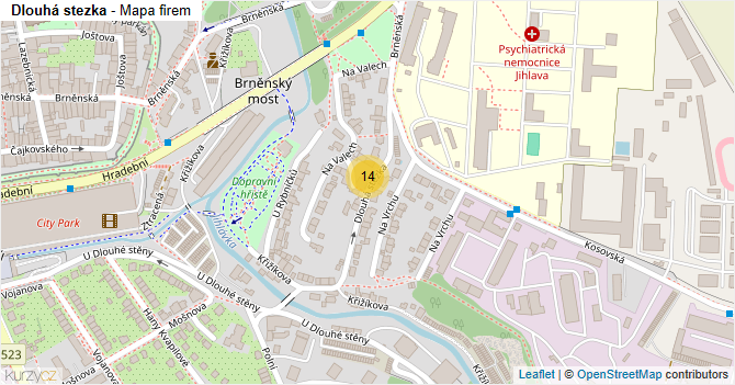 Dlouhá stezka - mapa firem