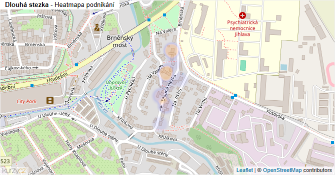 Dlouhá stezka - mapa podnikání