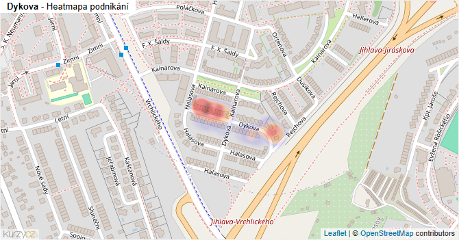 Dykova - mapa podnikání