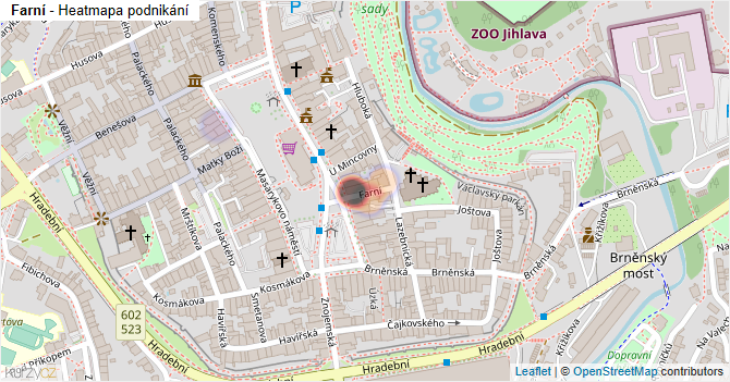 Farní - mapa podnikání