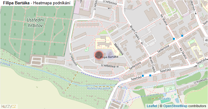 Filipa Bartáka - mapa podnikání