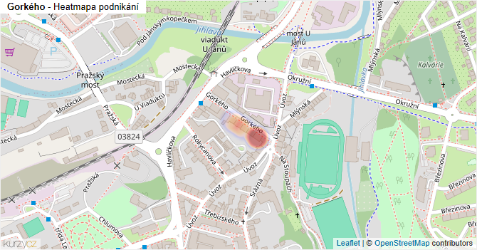 Gorkého - mapa podnikání