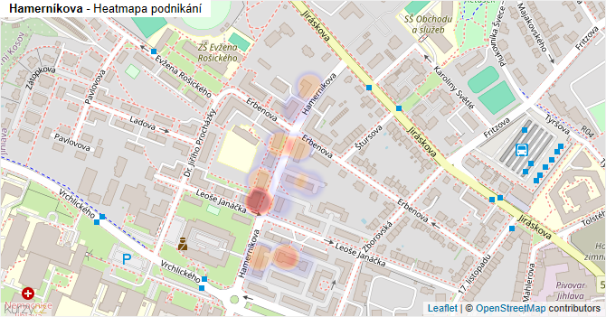 Hamerníkova - mapa podnikání