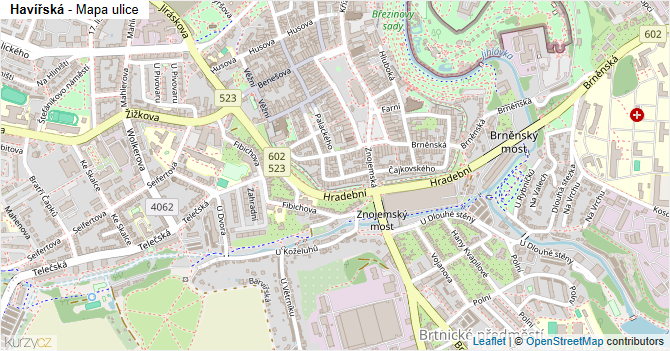 Havířská - mapa ulice