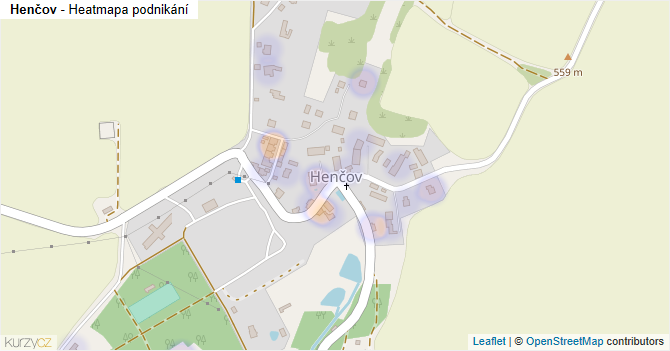Henčov - mapa podnikání