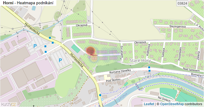 Horní - mapa podnikání