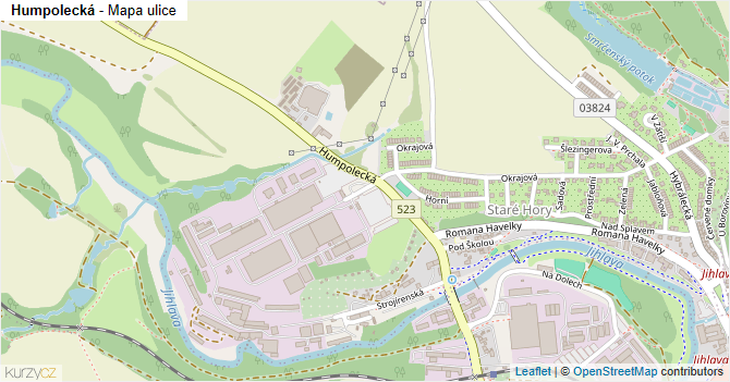 Humpolecká - mapa ulice