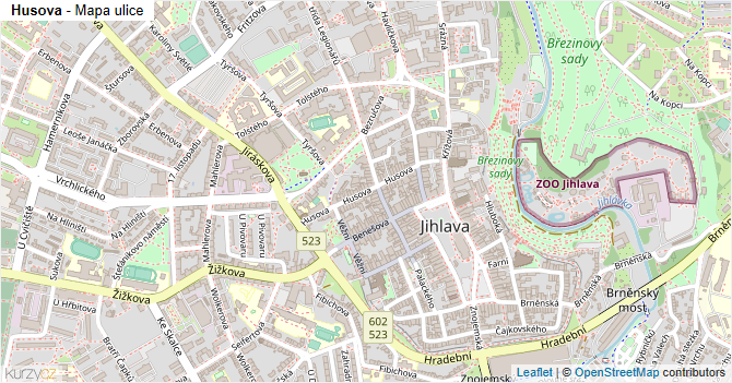 Husova - mapa ulice