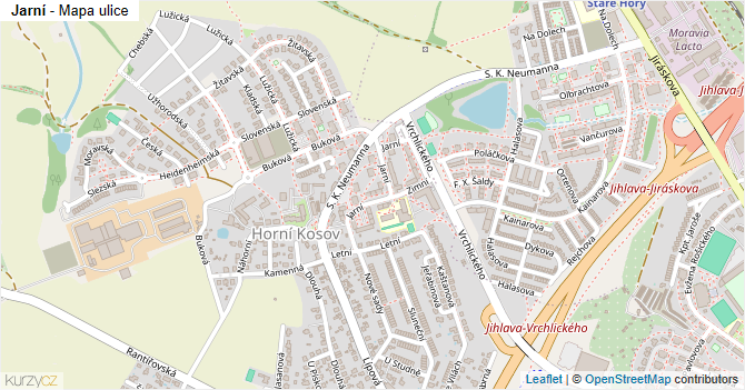 Jarní - mapa ulice