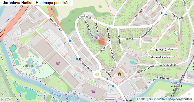 Jaroslava Haška - mapa podnikání