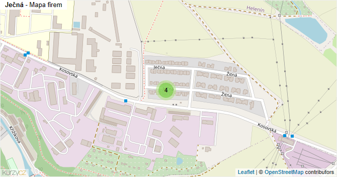 Ječná - mapa firem