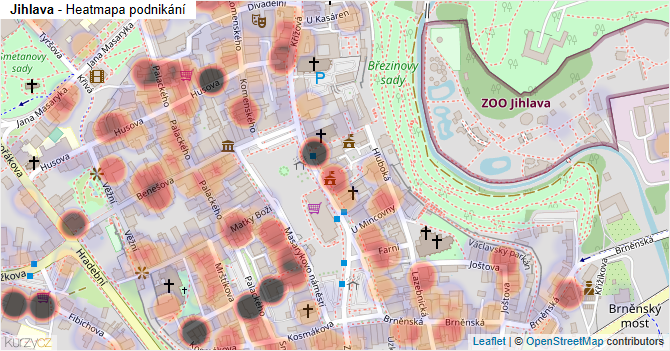 Jihlava - mapa podnikání