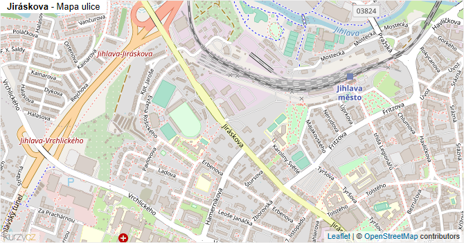 Jiráskova - mapa ulice
