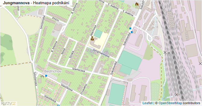Jungmannova - mapa podnikání