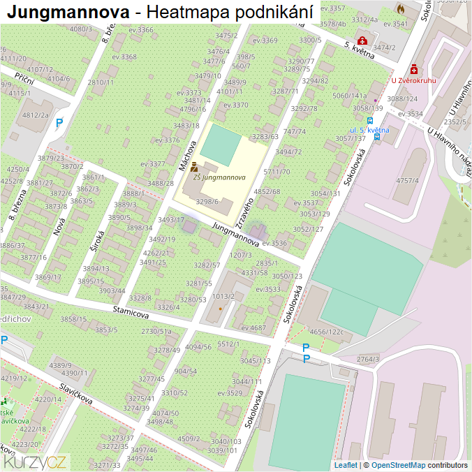 Mapa Jungmannova - Firmy v ulici.