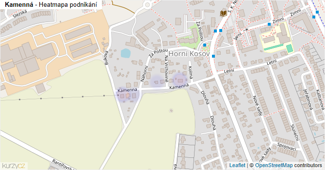 Kamenná - mapa podnikání