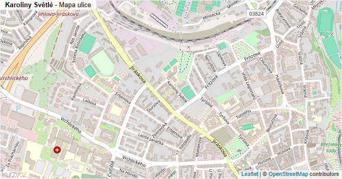 Karoliny Světlé - mapa ulice