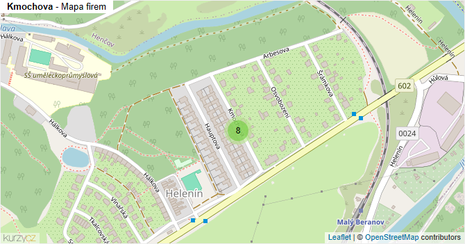 Kmochova - mapa firem