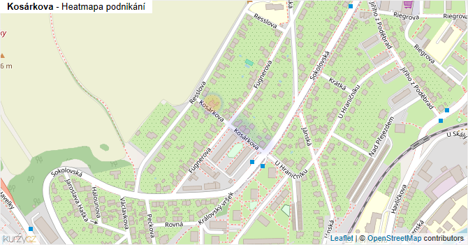 Kosárkova - mapa podnikání
